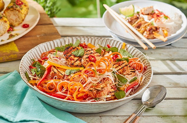 Image of "Barbecued tofu noodle salad"