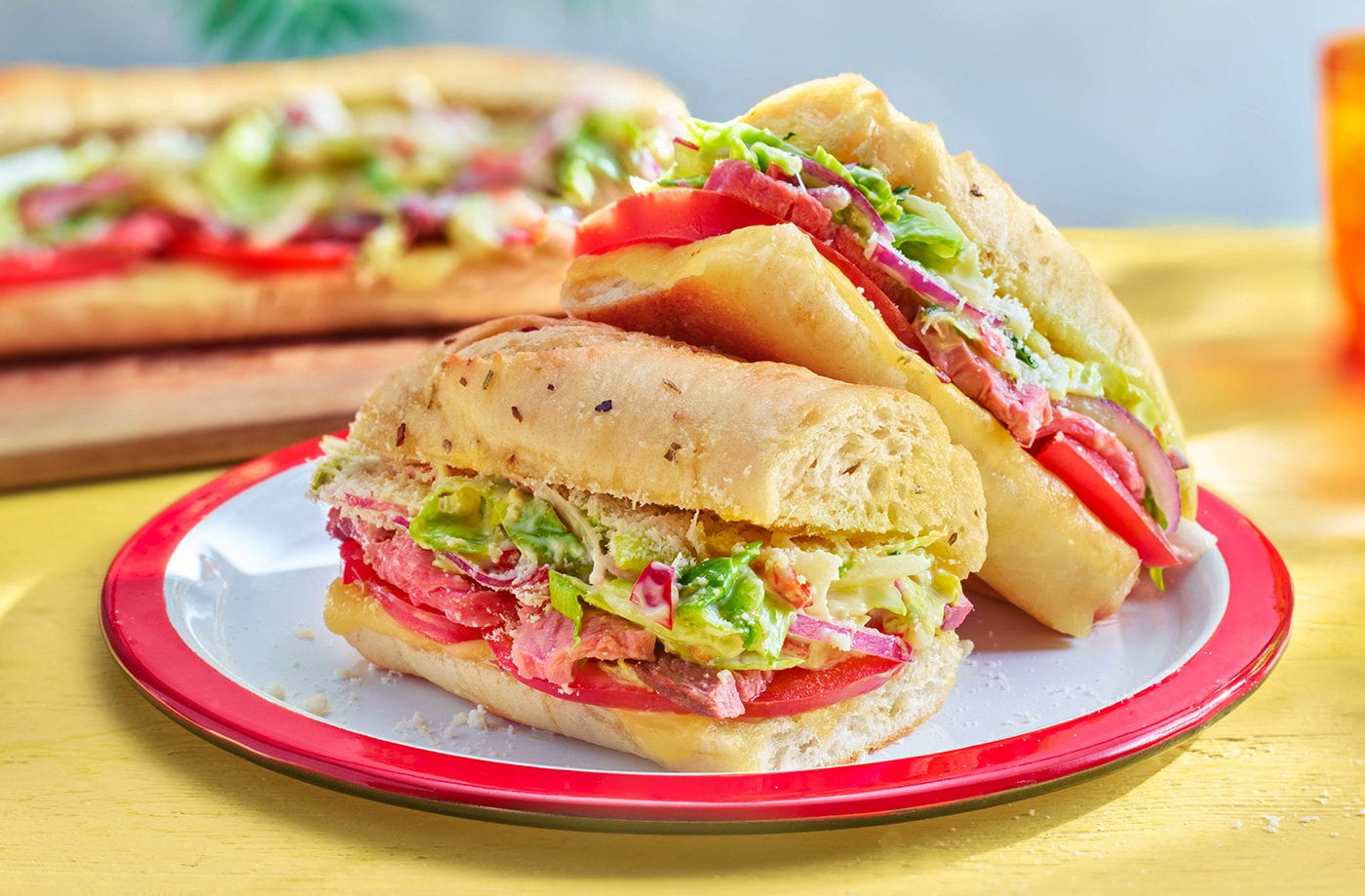 Leftover beef 'grinder' sandwich
