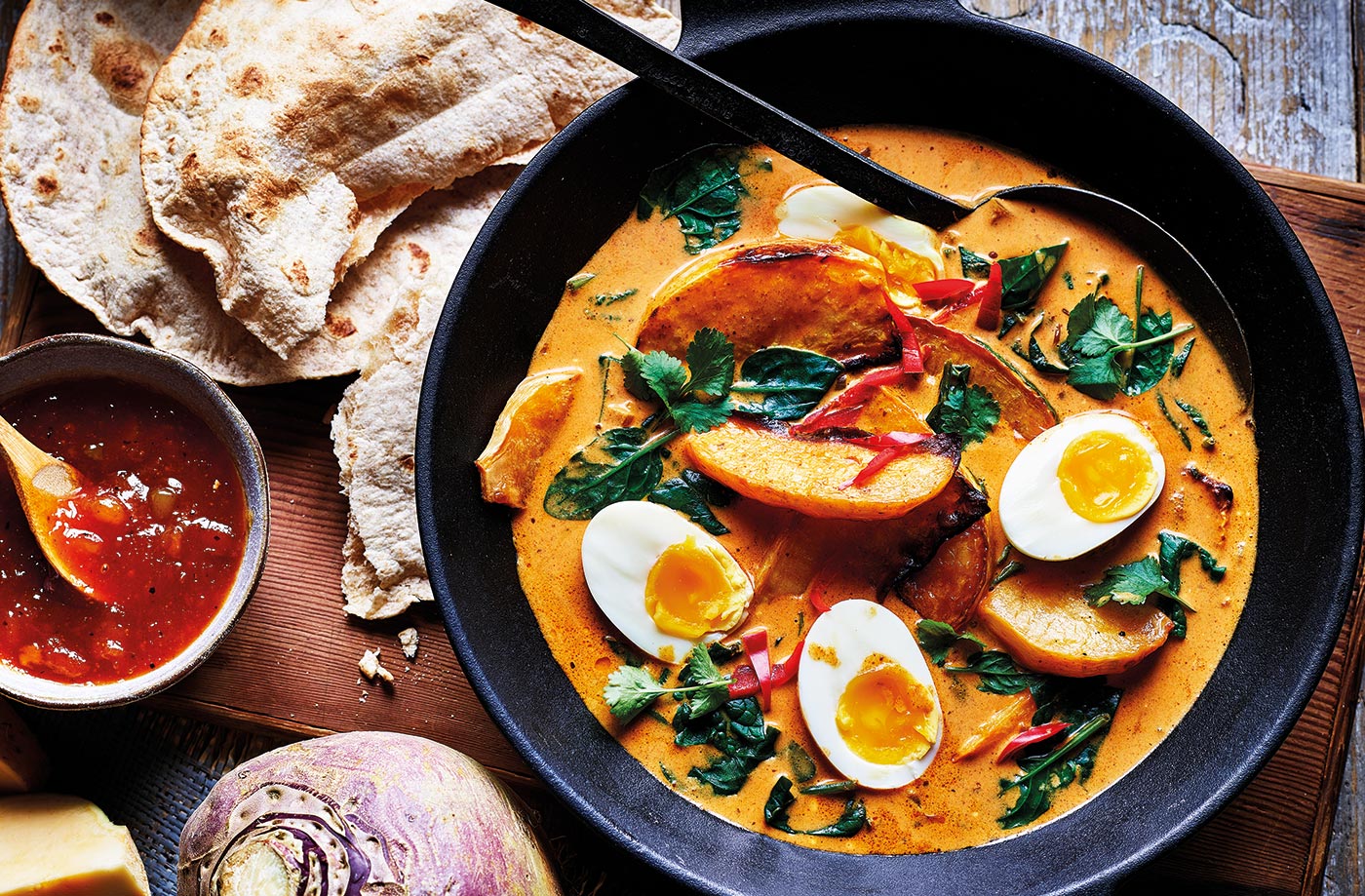 Swede and coconut curry
