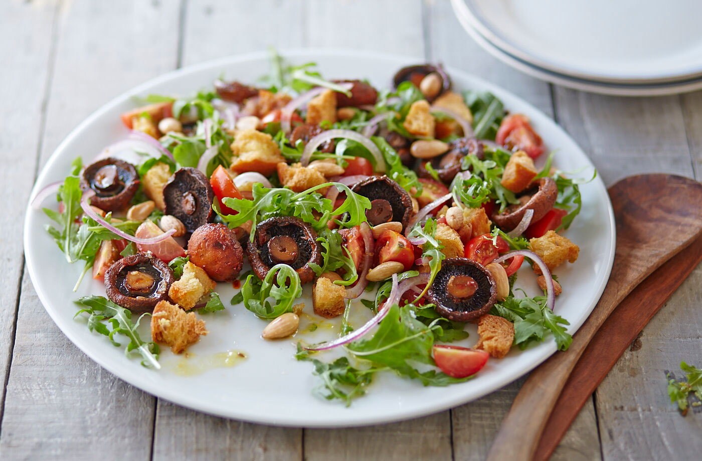 Marinated mushroom salad