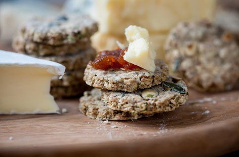 Image of "Marcus Wareing's pumpkin seed and thyme oatcakes "
