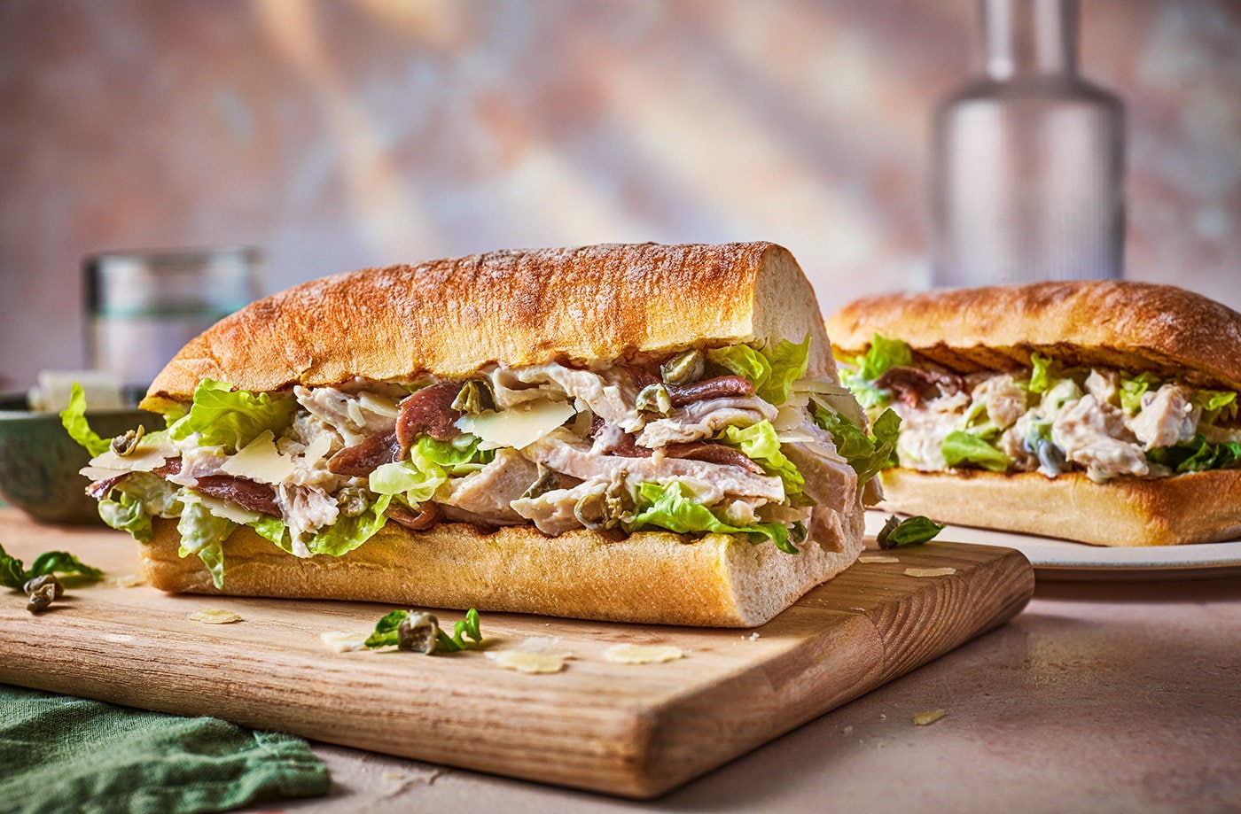 Chicken Caesar ciabatta sandwich