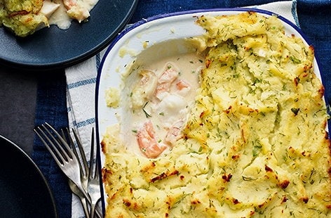 Image of "Smoked fish pie with lemon and herb mash"