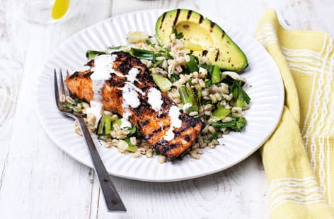 Image of "Piri piri salmon with griddled avocado"