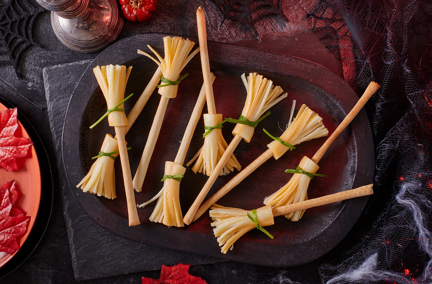 3-ingredient cheese straw broomsticks