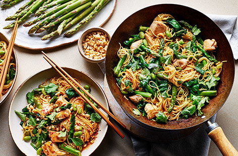 Image of "Asparagus and chicken stir-fry"