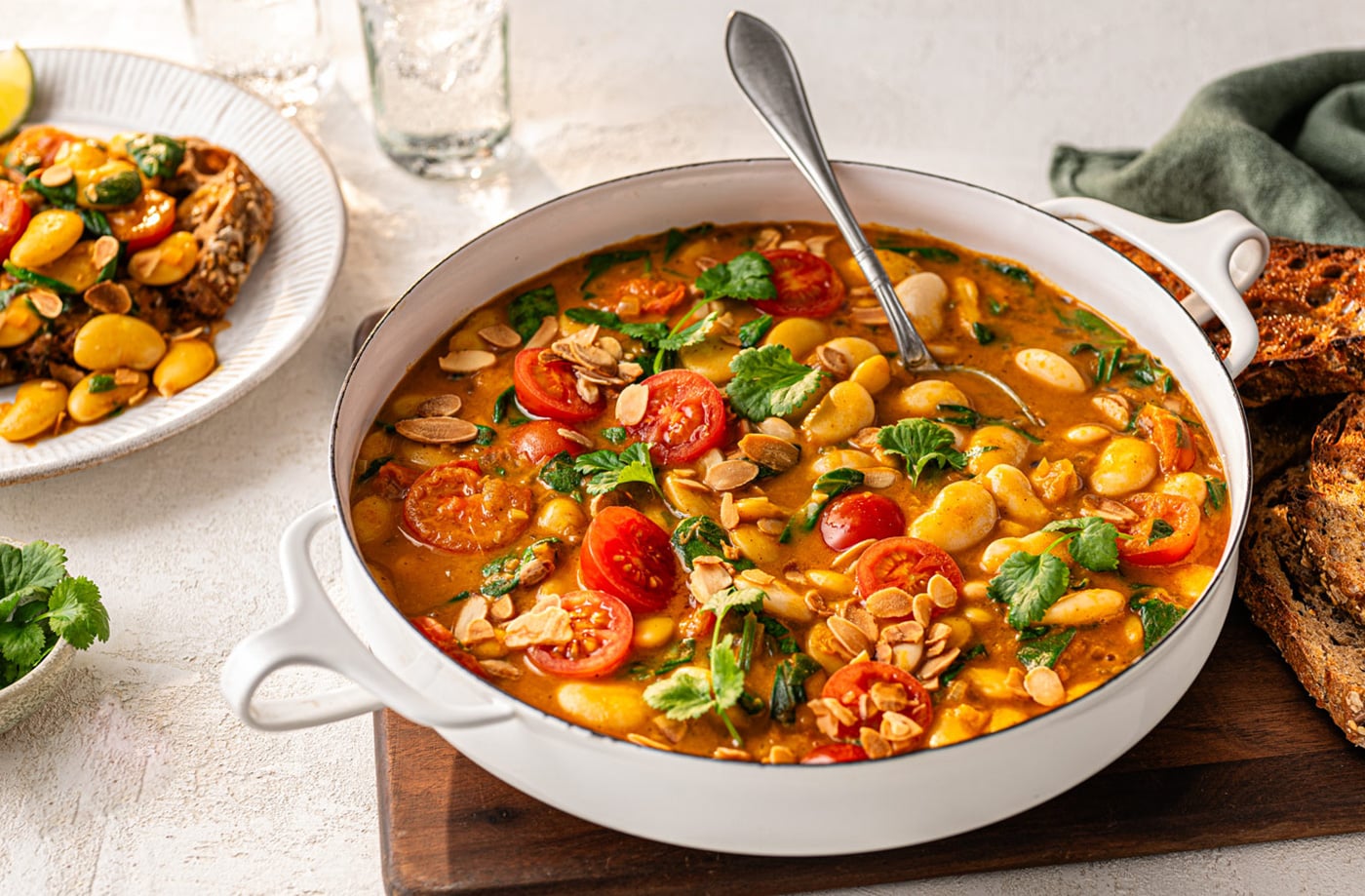 Lucy Parker’s curried butter beans on toast