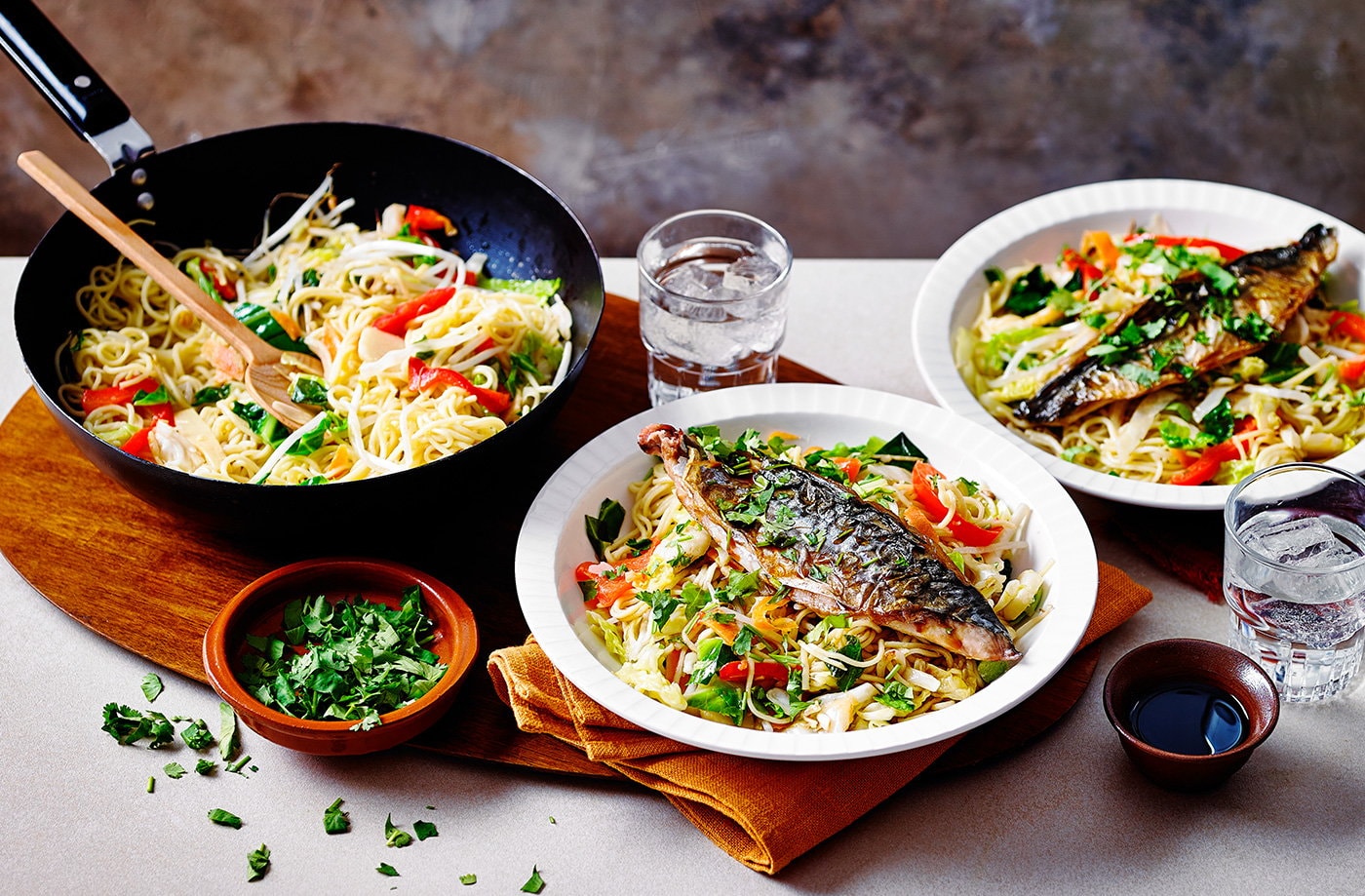 Mackerel stir-fry
