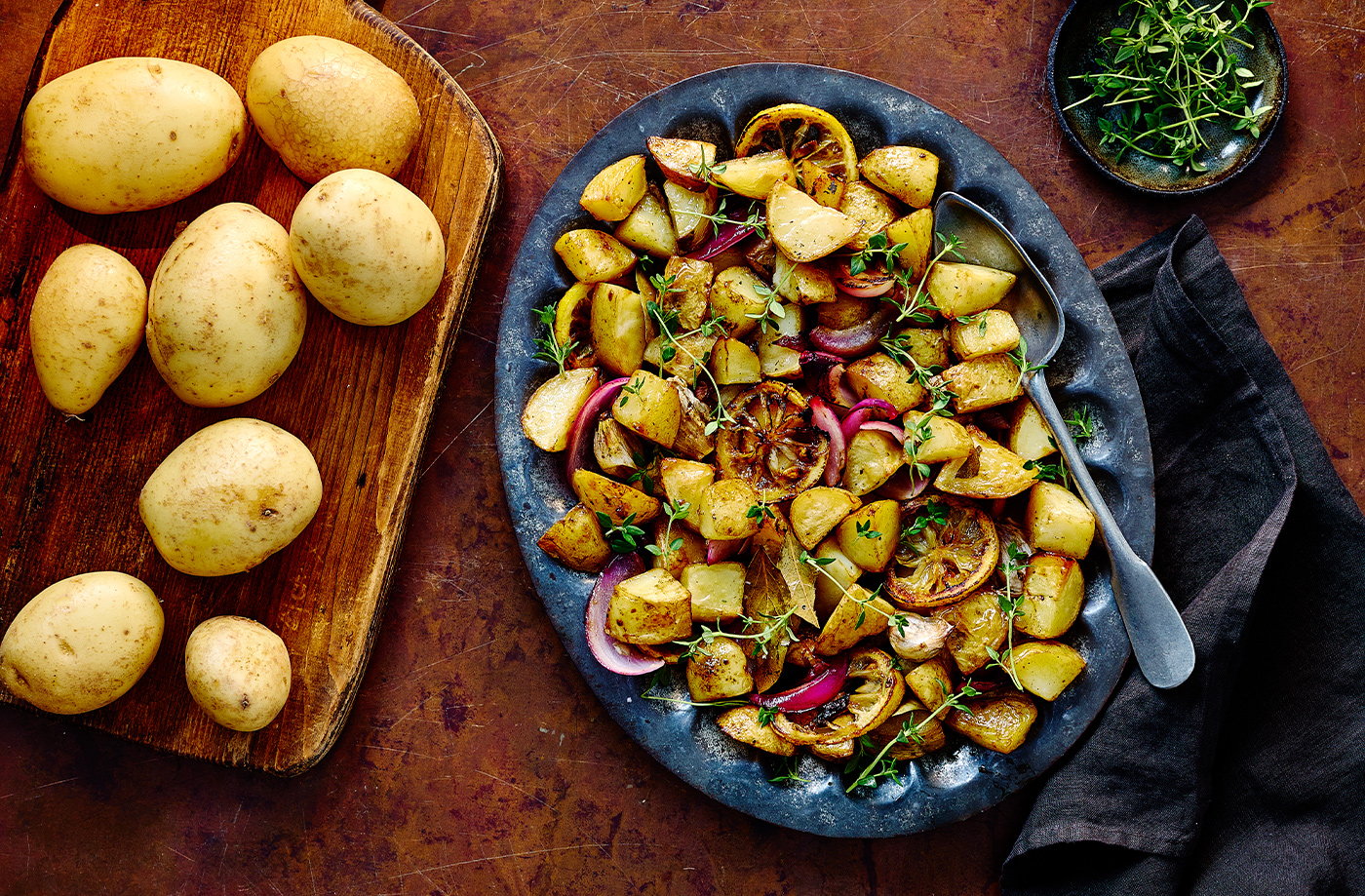 Greek potatoes with lemon and garlic