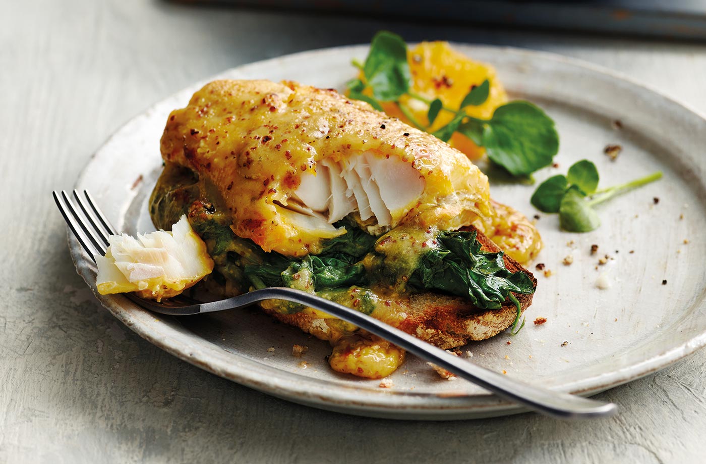 Smoked haddock rarebit