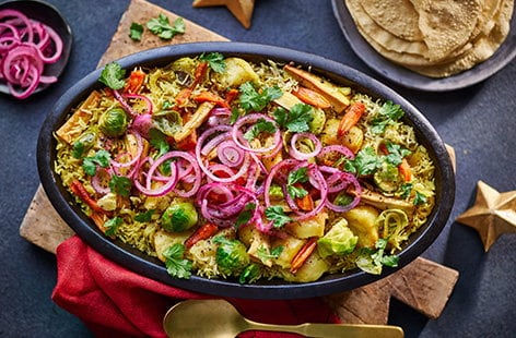 Image of "Bubble and squeak biryani"