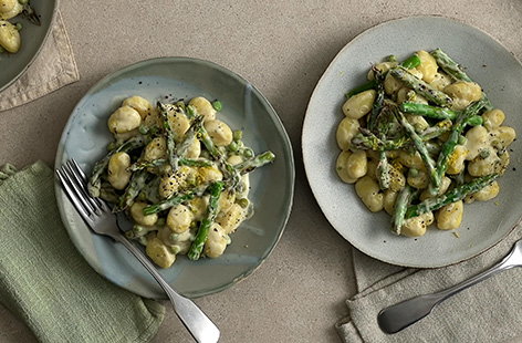 Image of "Creamy asparagus gnocchi"