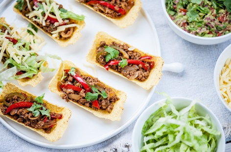 Image of "Matthew Tomkinson's spicy veggie tacos with guacamole"