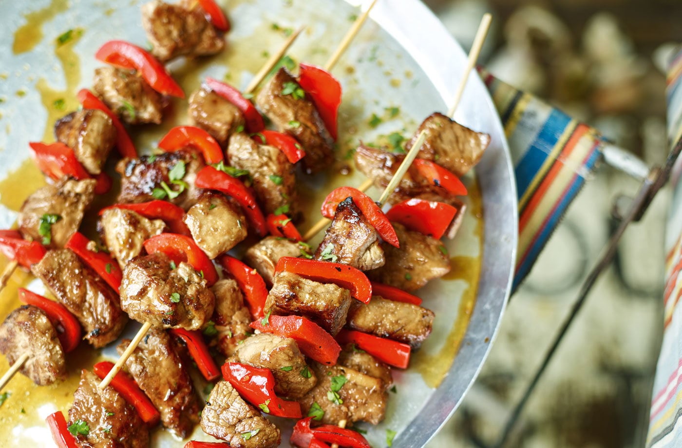 Korean pork skewers