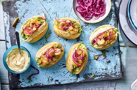 Image of "Mini prawn po' boys"