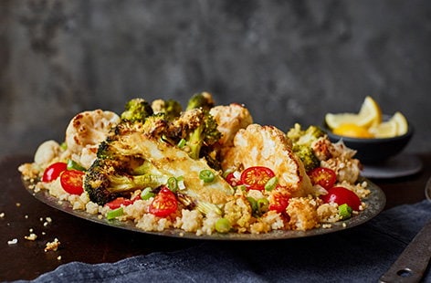 Image of "Middle Eastern broccoli and cauliflower couscous"