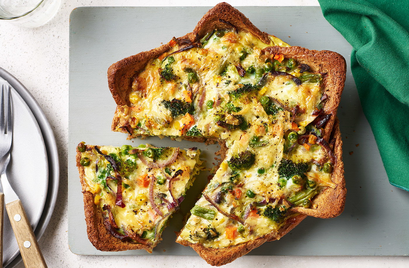 Cheat's veggie quiche