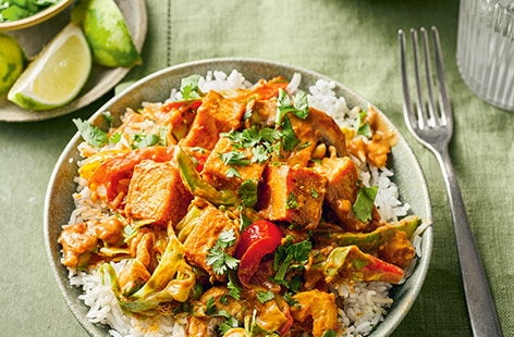 Image of "Sticky tofu and mushroom rice bowls"