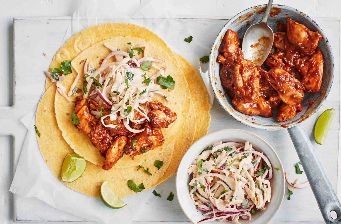 Korean-style chicken tacos
