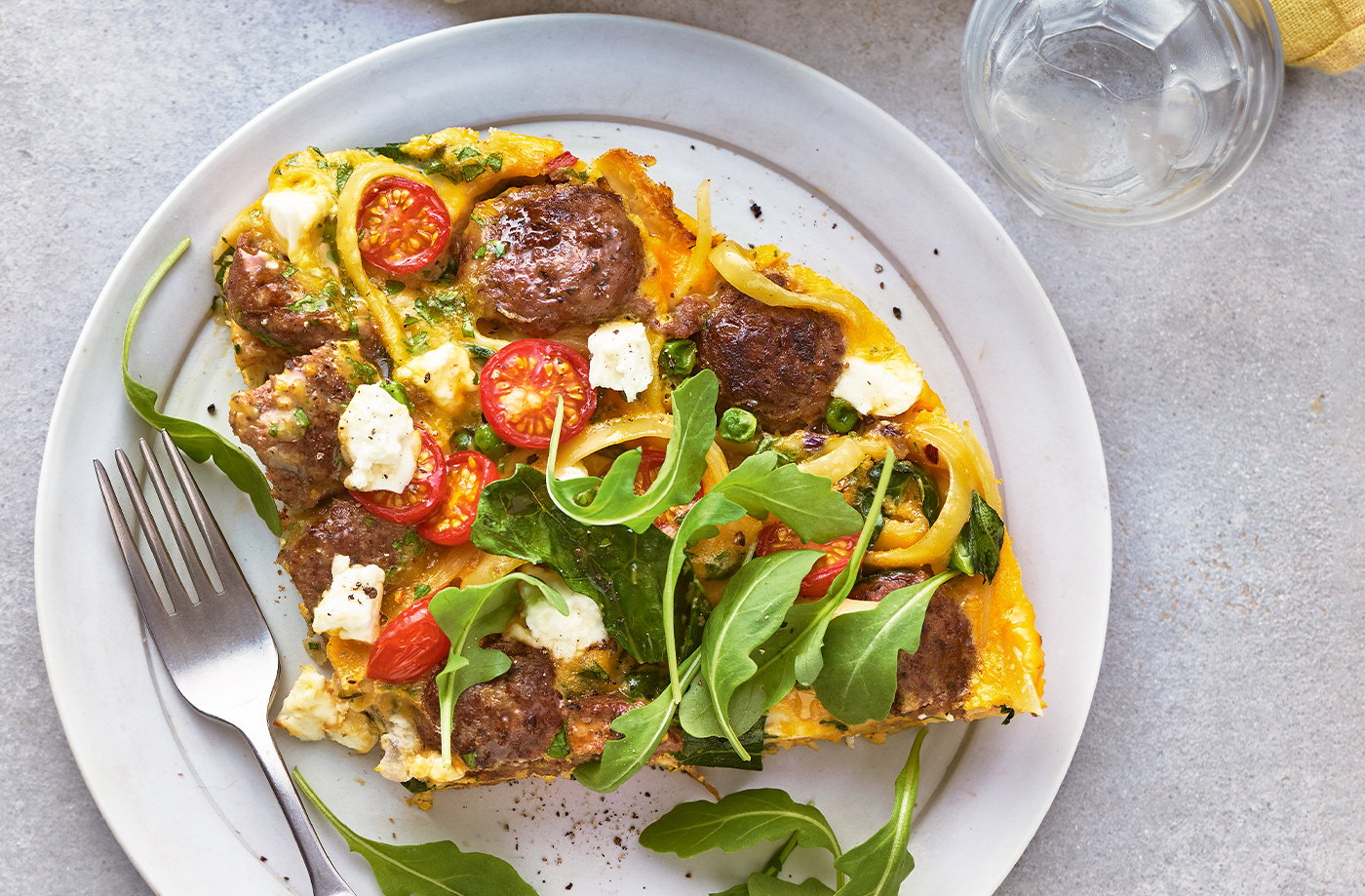 Meatball frittata