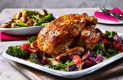 Image of "Spiced roast chicken with crushed potatoes "