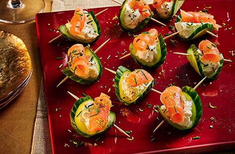 Image of "Jade Greenhalgh's smoked salmon and wasabi canapés"