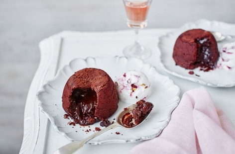 Image of "Smoked salt chocolate fondant"