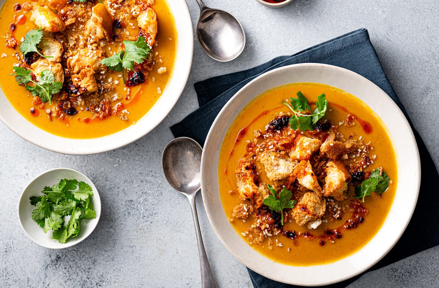 Katsu pumpkin soup