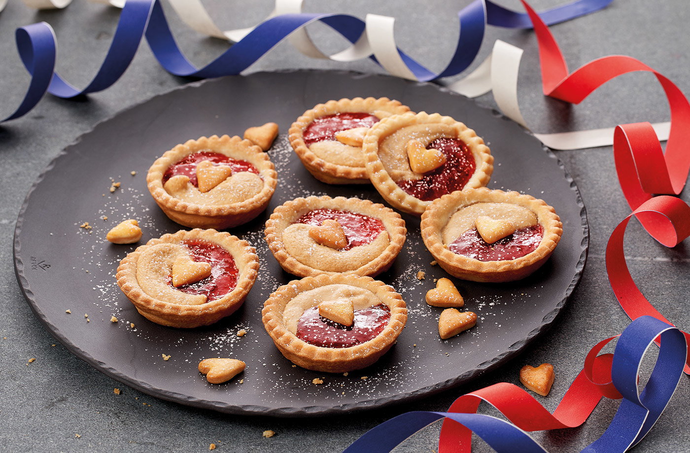 Mini peanut butter and jam tarts