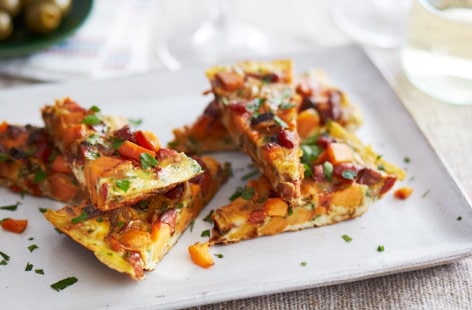 Image of "Spanish omelette with chorizo and sweet potato"