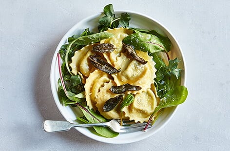 Image of "Spinach and ricotta pasta with sage brown butter"
