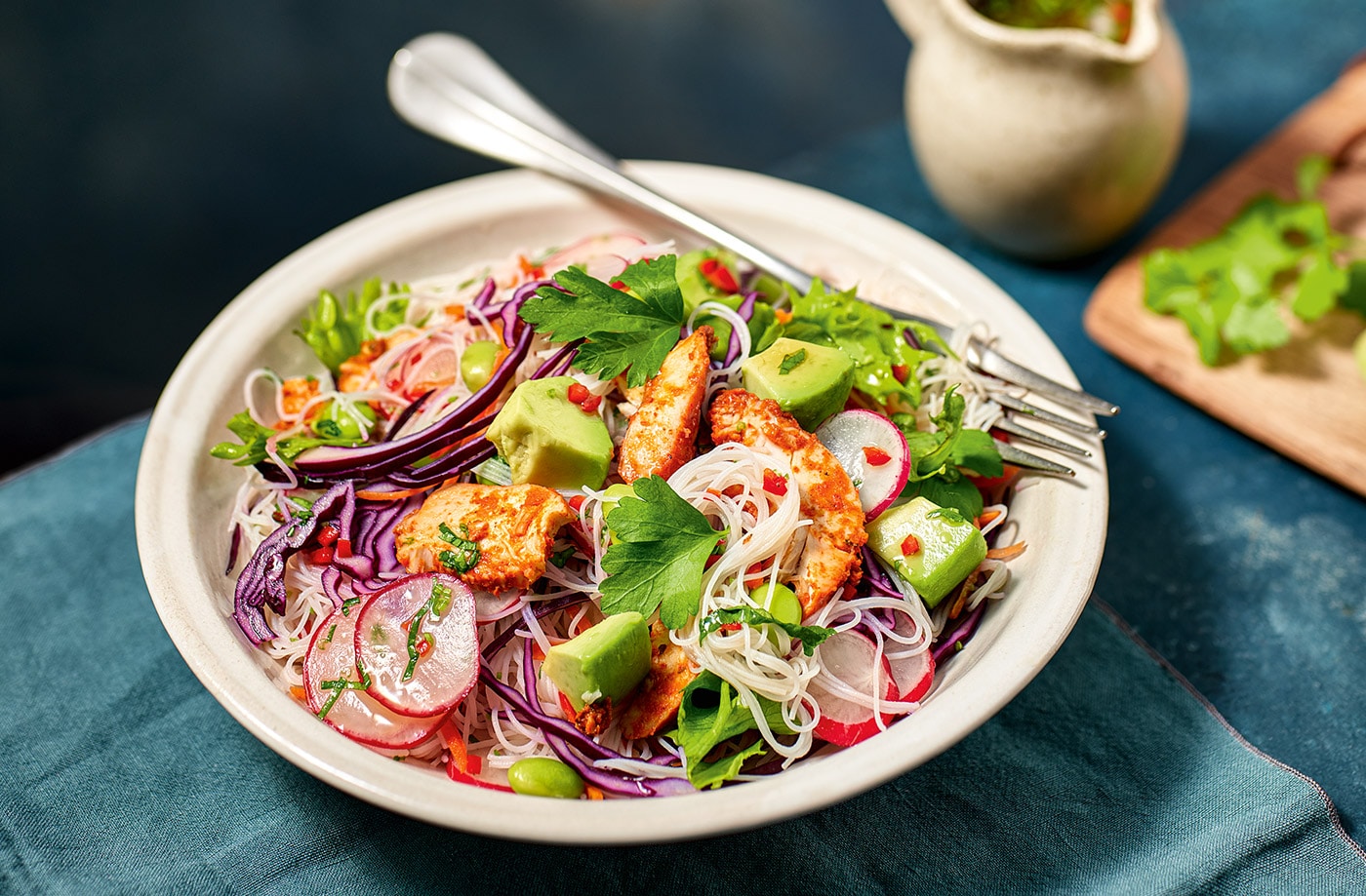 Crunchy chicken noodle bowls