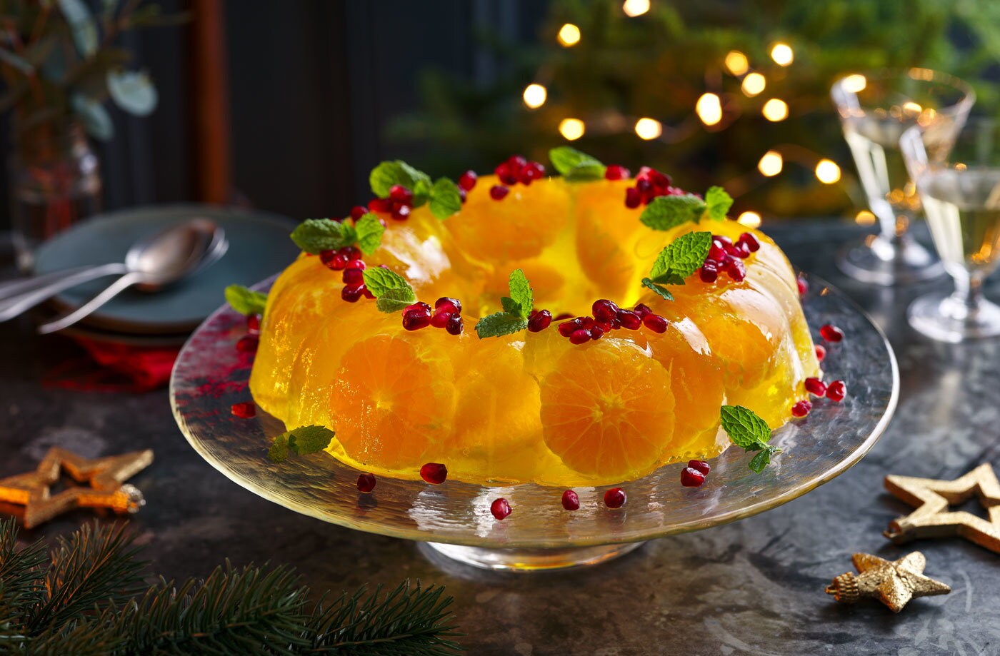 Tangerine gin and tonic jelly