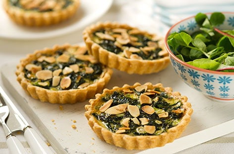 Image of "Spinach and almond tarts"