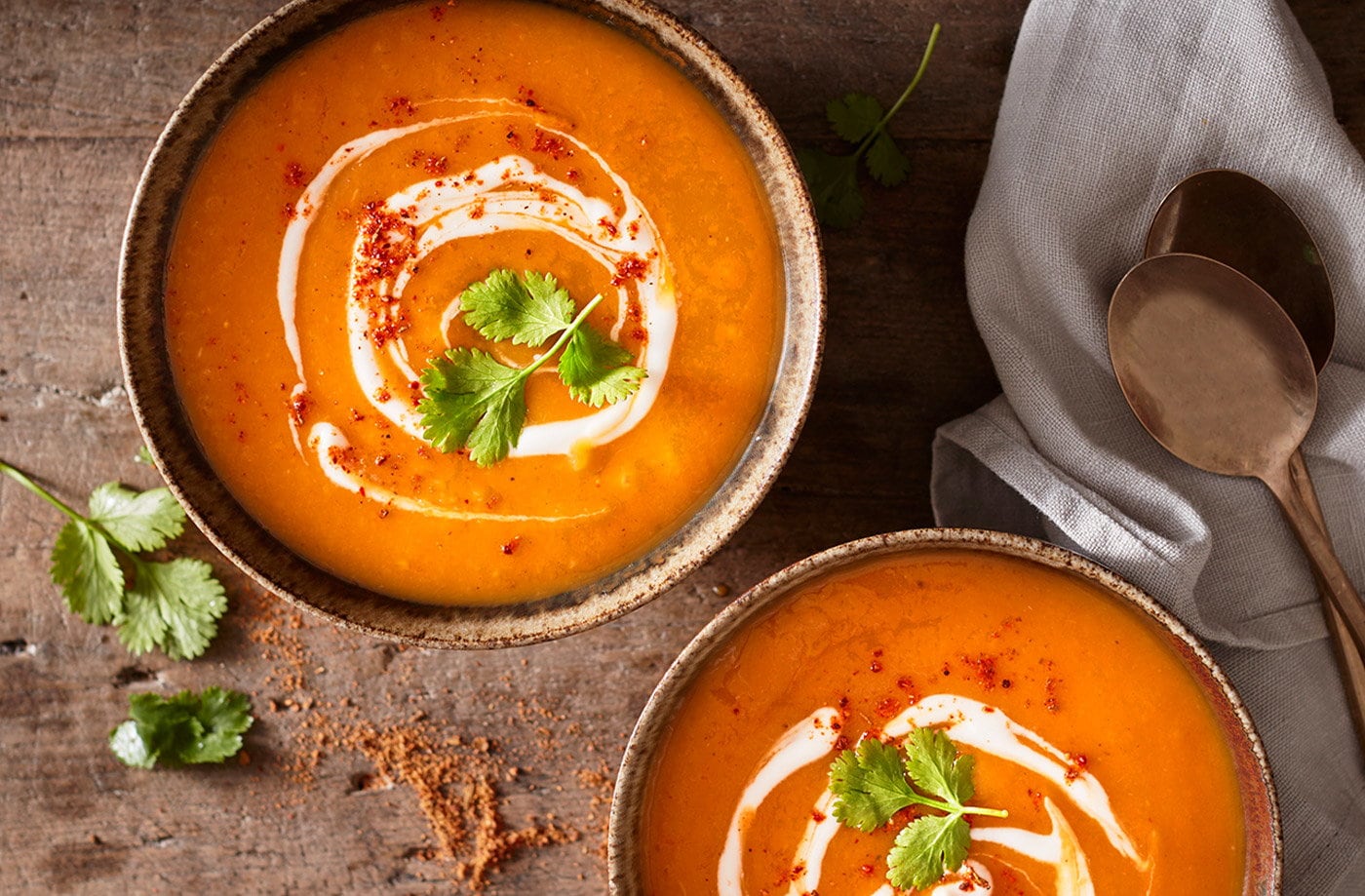Cajun-spiced butternut squash soup 