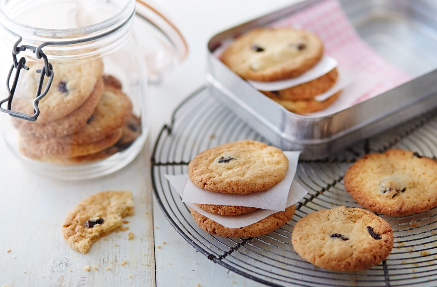 Cherry coconut biscuits