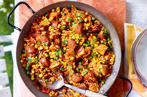 Image of "Chicken and chorizo paella"