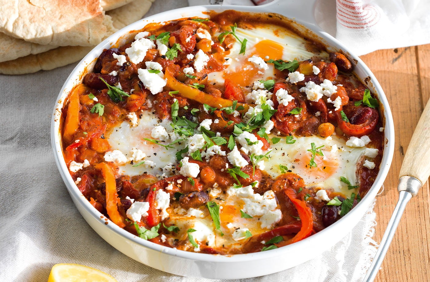 Mixed bean shakshuka