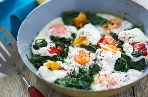 Image of "Baked eggs with ricotta and sumac "