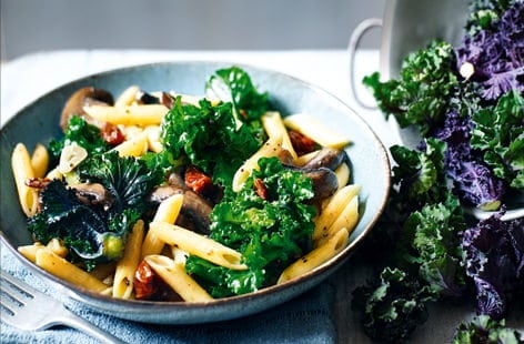 Image of "Kalette and mushroom pasta"