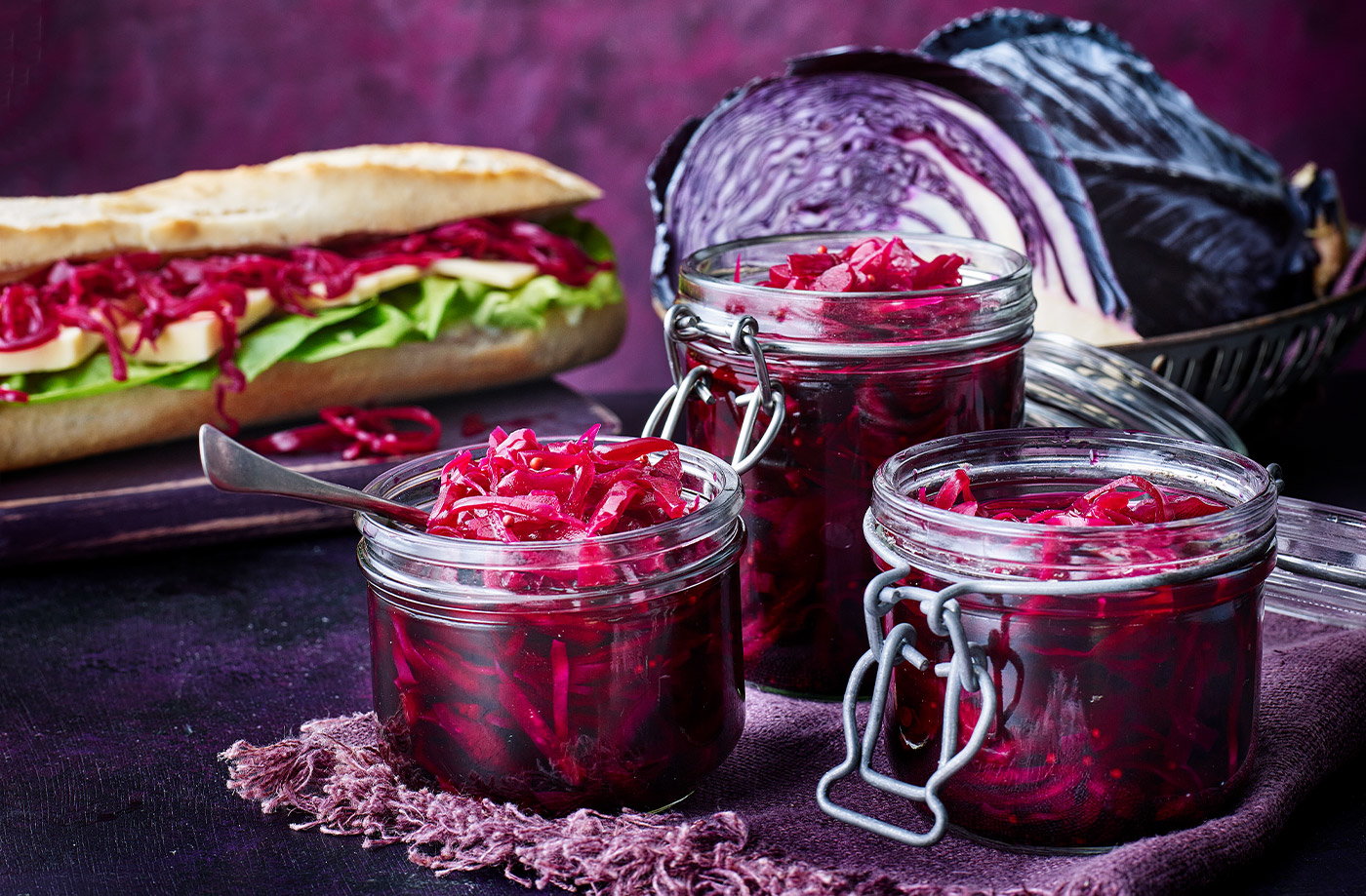 Pickled red cabbage