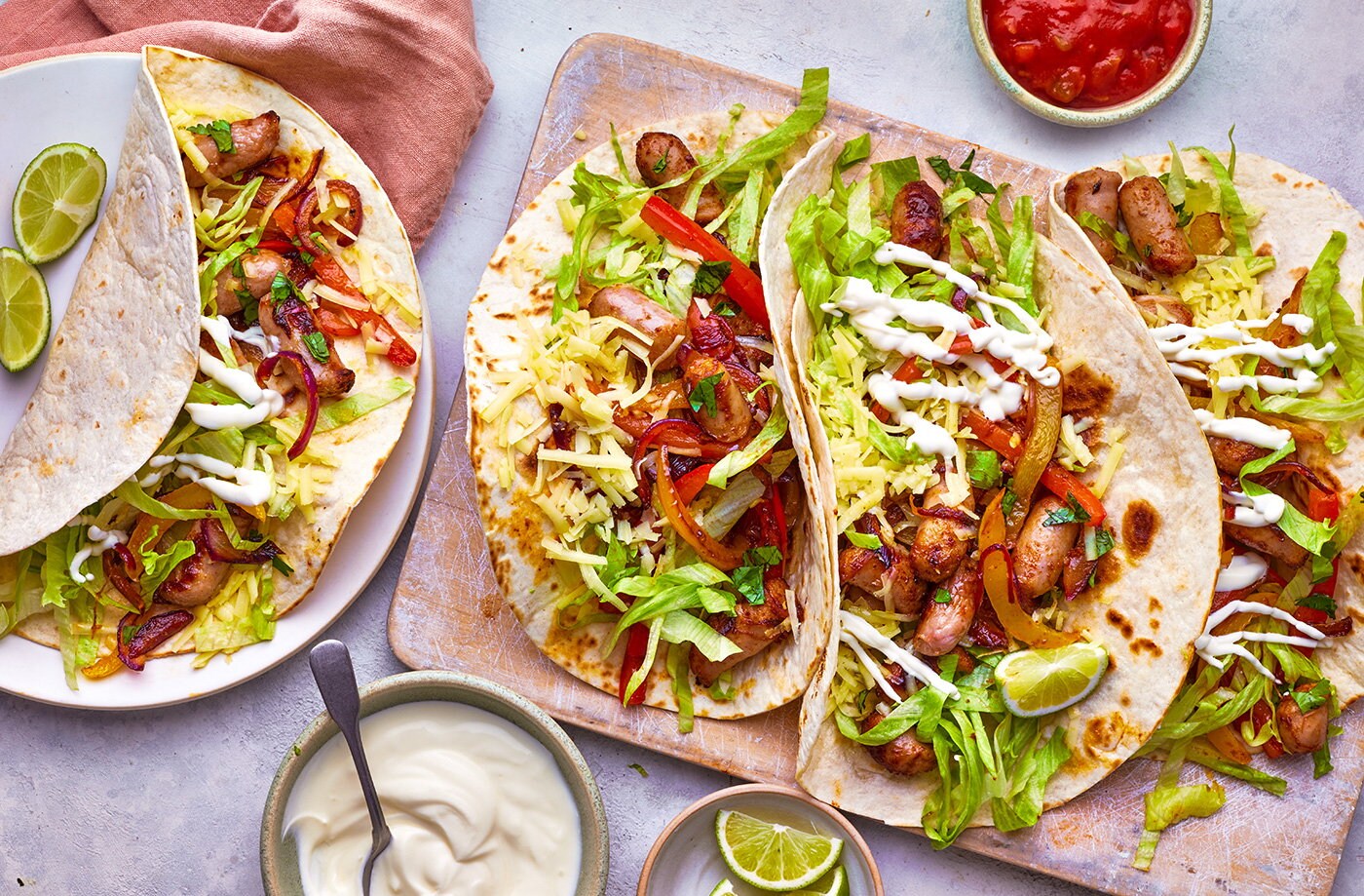 Chipolata fajitas