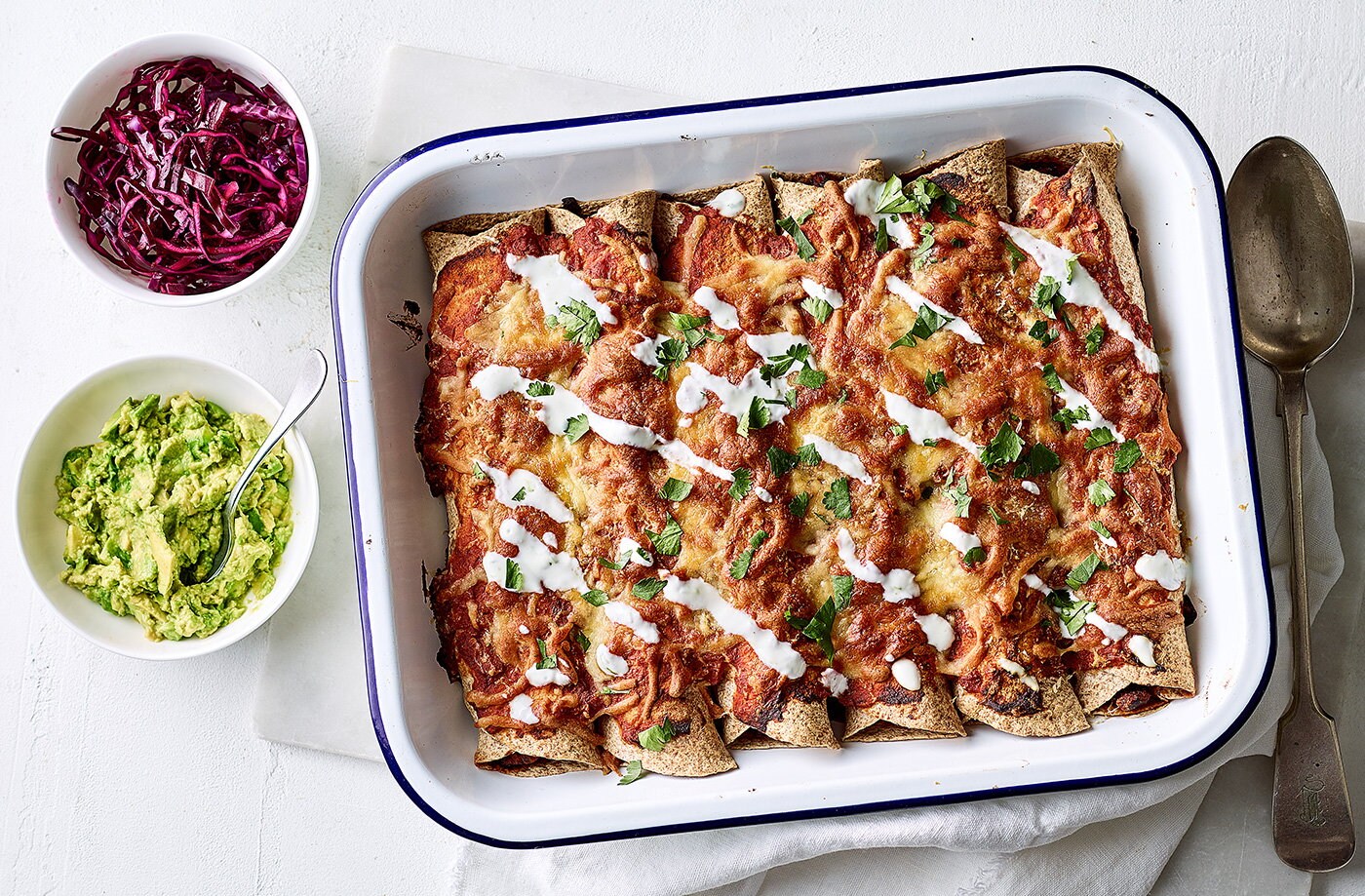 Easy chipotle chicken and black bean enchiladas