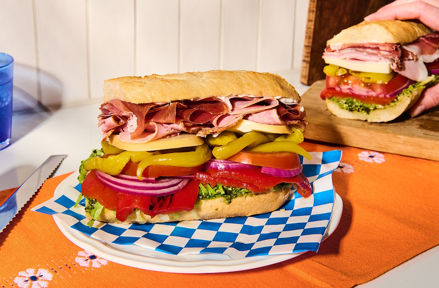 Italian deli sandwich