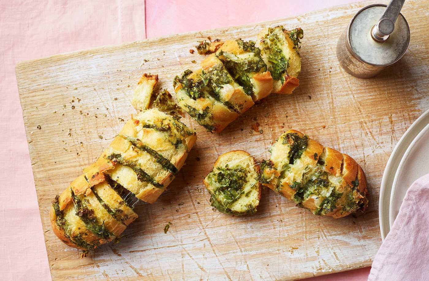 Cheesy hasselback garlic bread
