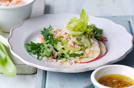Image of "Crab, celery and apple salad with vinaigrette "