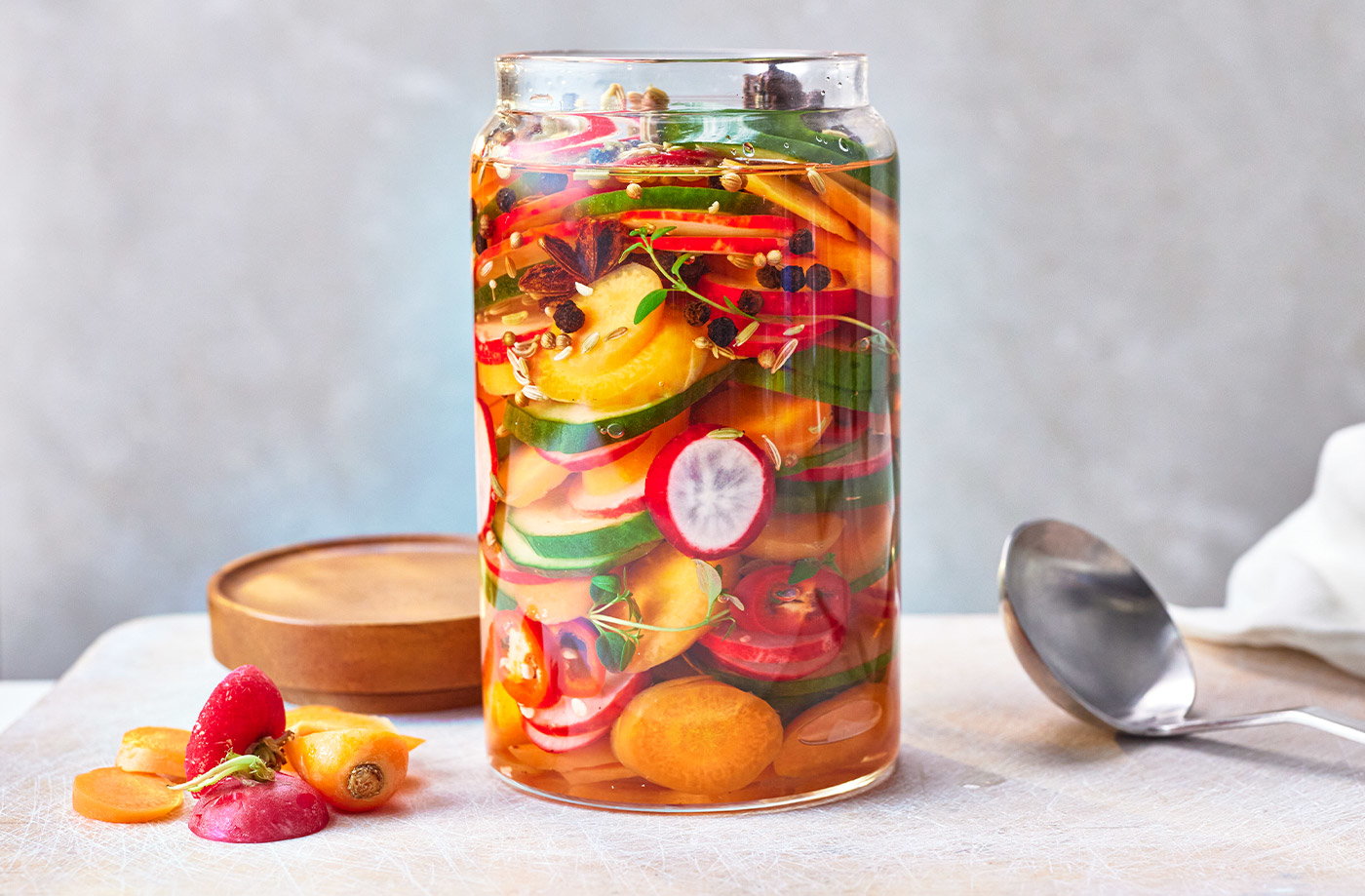 Odds and ends quick pickled veg