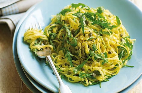 Image of "Lemon and courgette linguine "