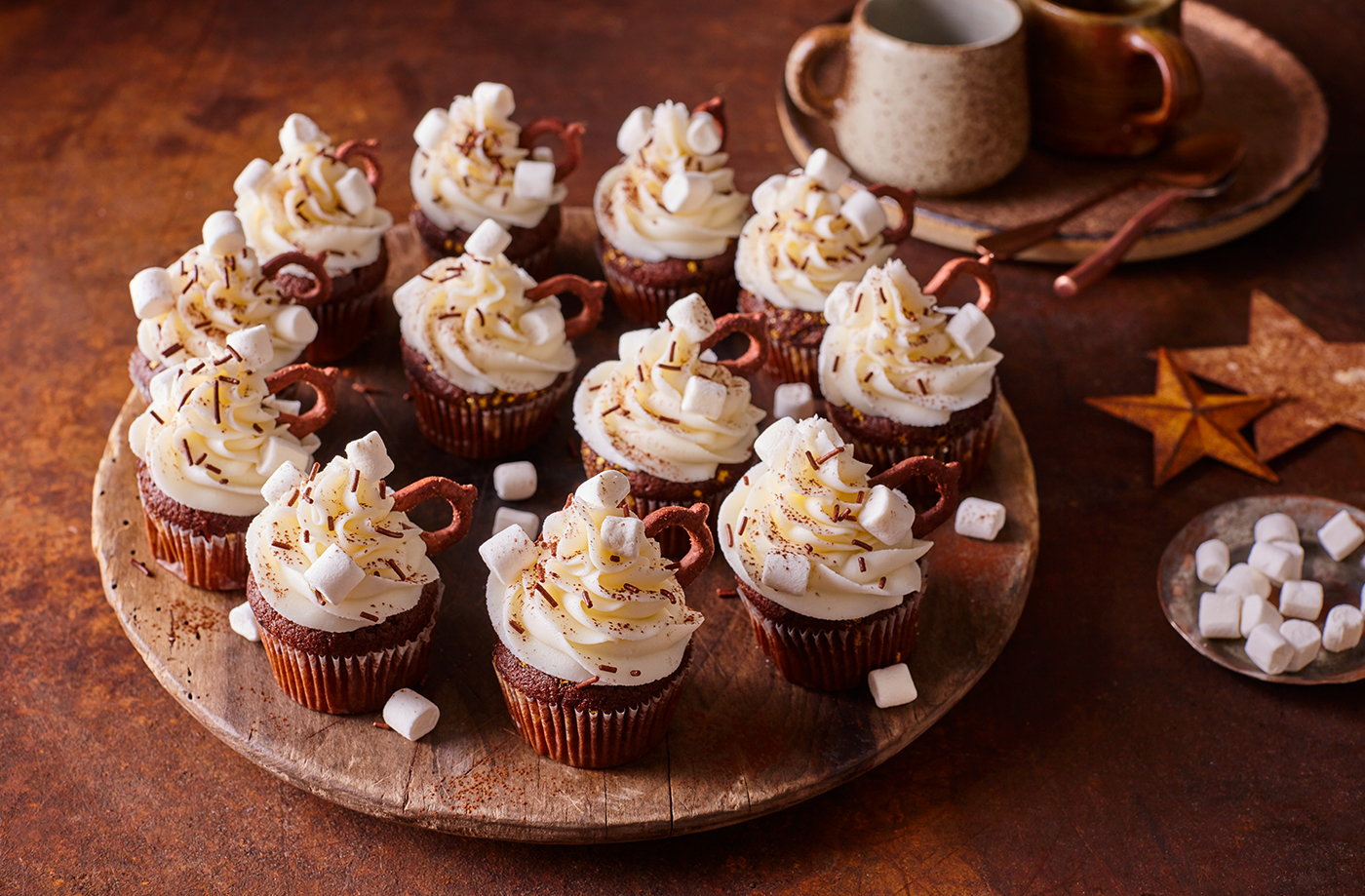 Hot chocolate cupcakes
