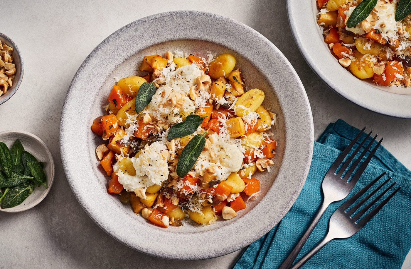 Butternut squash, parsnip and sage gnocchi